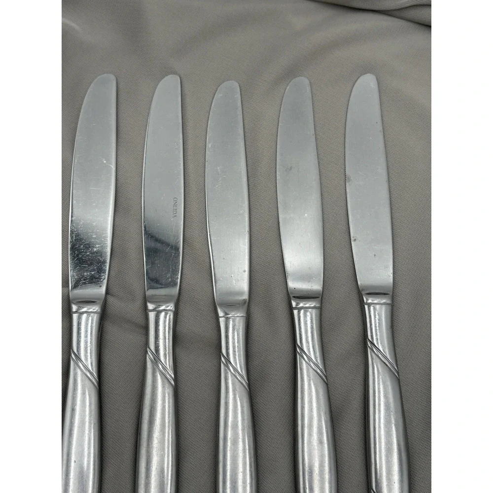 Set of 5 FOUR Oneida RISOTTO Dinner Knives 9 1/4